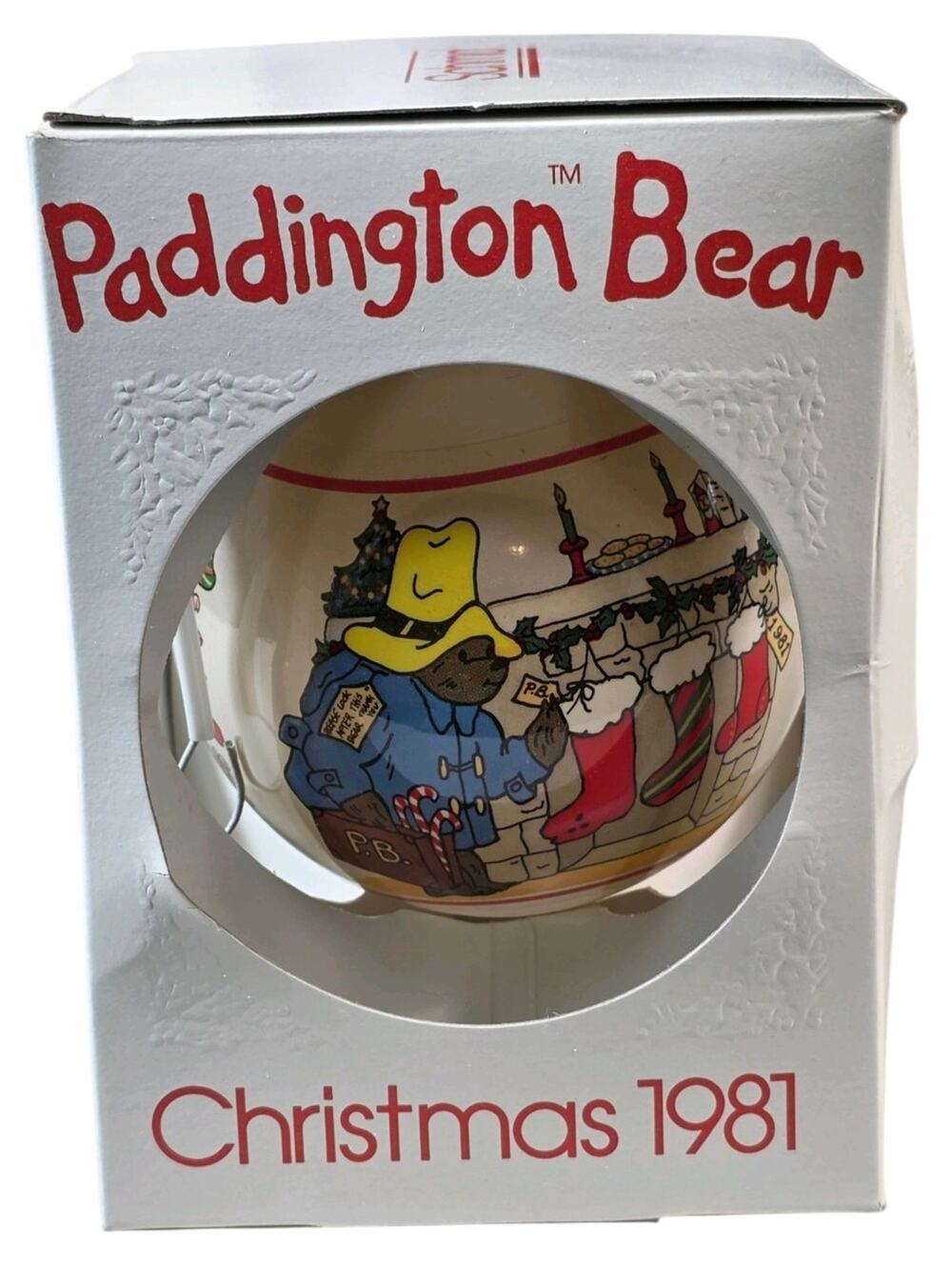 1981 Paddington Bear Hopes Christmas Ball Ornament Limited Edition Eden Toys